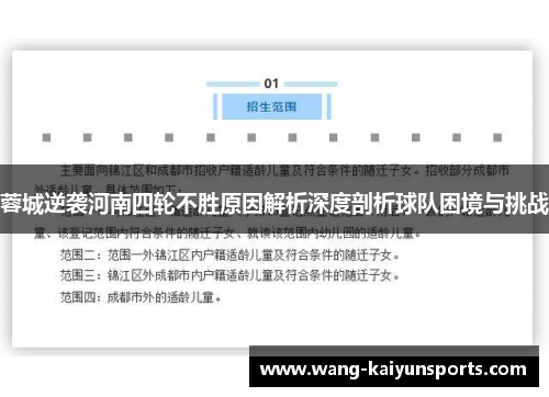 蓉城逆袭河南四轮不胜原因解析深度剖析球队困境与挑战